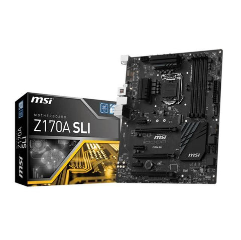 MSI Z170A SLI LGA1151- Intel Z170- DDR4- 3-Way CrossFireX & 2-Way SLI- SATA3&USB3.1- M.2- A&GbE- ATX Motherboard