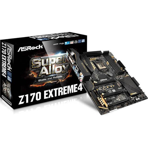 ASRock Z170 EXTREME4 LGA1151- Intel Z170- DDR4- Quad CrossFireX & Quad SLI- SATA3&USB3.1- M.2&SATA Express- A&GbE- ATX Motherboard