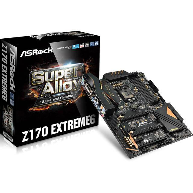 ASRock Z170 EXTREME6 LGA1151- Intel Z170- DDR4- Quad CrossFireX & Quad SLI- SATA3&USB3.1- M.2&SATA Express- A&GbE- ATX Motherboard