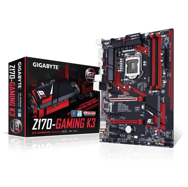 GIGABYTE GA-Z170-GAMING K3 LGA1151- Intel Z170- DDR4- 2-Way CrossFireX- SATA3&USB3.1- M.2&SATA Express- A&GbE- ATX Motherboard