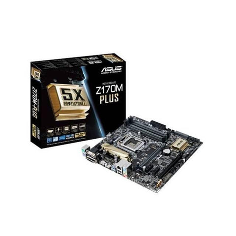 Asus Z170M-PLUS LGA1151- Intel Z170- DDR4- Quad CrossFireX- SATA3&USB3.0- M.2&SATA Express- A&GbE- MicroATX Motherboard