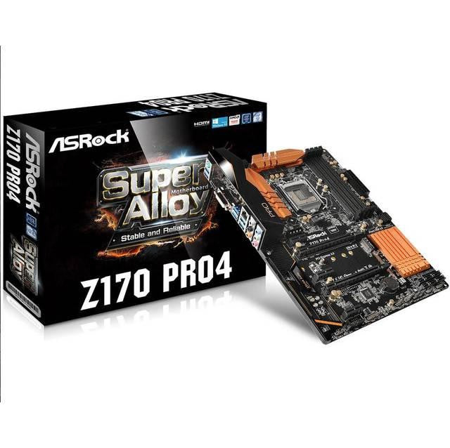 ASRock Z170 PRO4 LGA1151- Intel Z170- DDR4- Quad CrossFireX- SATA3&USB3.0- M.2&SATA Express- A&GbE- ATX Motherboard