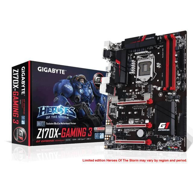 GIGABYTE GA-Z170X-GAMING 3 LGA1151- Intel Z170- DDR4- 3-Way CrossFireX & 2-Way SLI- SATA3&USB3.1- M.2&SATA Express- A&GbE- ATX Motherboard