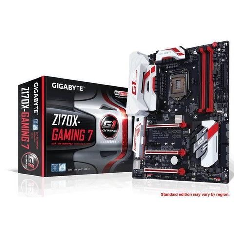 GIGABYTE GA-Z170X-GAMING 7 LGA1151- Intel Z170- DDR4- 3-Way CrossFireX & 2-Way SLI- SATA3&USB3.1- M.2&SATA Express- A&2GbE- ATX Motherboard