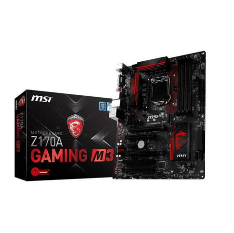 MSI Z170A GAMING M3 LGA1151- Intel Z170- DDR4- 2-Way CrossFireX- SATA3&USB3.1- M.2&SATA Express- A&GbE- ATX Motherboard