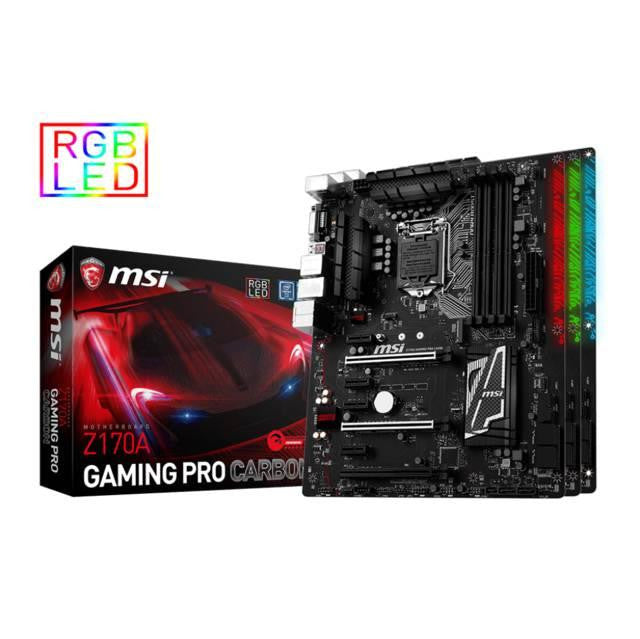 MSI Z170A GAMING PRO CARBON LGA1151- Intel Z170- DDR4- 3-Way CrossFireX & 2-Way SLI- SATA3&USB3.1- M.2&SATA Express- A&GbE- ATX Motherboard