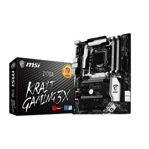 MSI Z170A KRAIT GAMING 3X LGA1151- Intel Z170- DDR4- 3-Way CrossFireX & 2-Way SLI- SATA3&USB3.1- M.2&SATA Express- A&GbE- ATX Motherboard