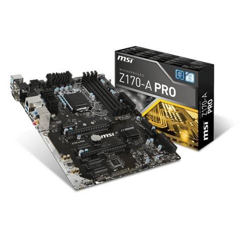 MSI Z170-A PRO LGA1151- Intel Z170- DDR4- 2-Way CrossFireX- SATA3&USB3.1- M.2&SATA Express- A&GbE- ATX Motherboard