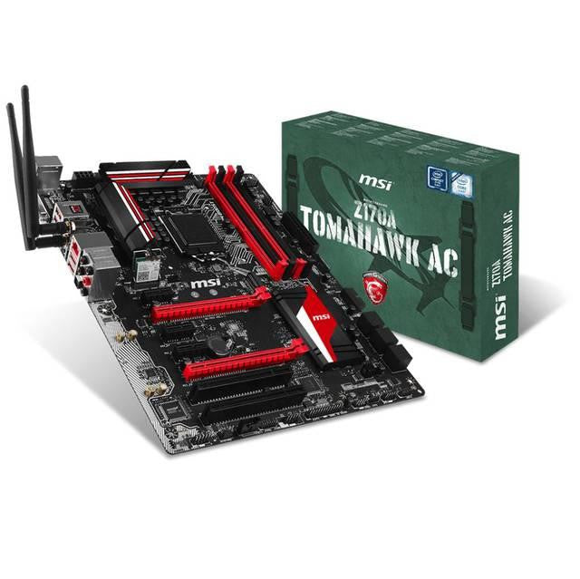 MSI Z170A TOMAHAWK AC LGA1151- Intel Z170- DDR4- 2-Way CrossFireX- SATA3&USB3.1- M.2- WiFi- A&GbE- ATX Motherboard