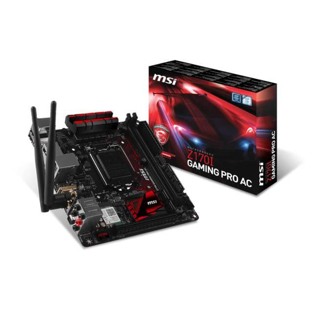 MSI Z170I GAMING PRO AC LGA1151- Intel Z170- DDR4- SATA3&USB3.1- M.2&SATA Express- WiFi- A&GbE- Mini-ITX Motherboard