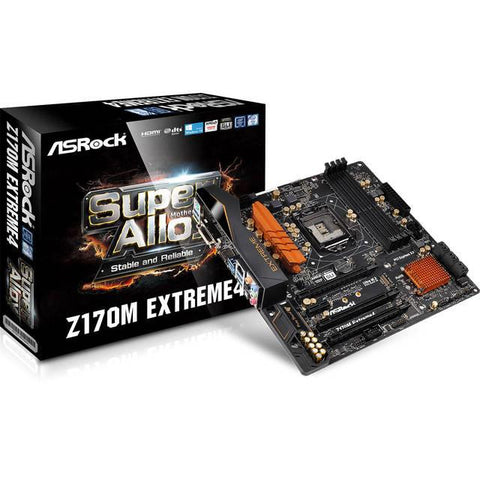 ASRock Z170M EXTREME4 LGA1151- Intel Z170- DDR4- Quad CrossFireX & Quad SLI- SATA3&USB3.1- M.2- A&GbE- MicroATX Motherboard