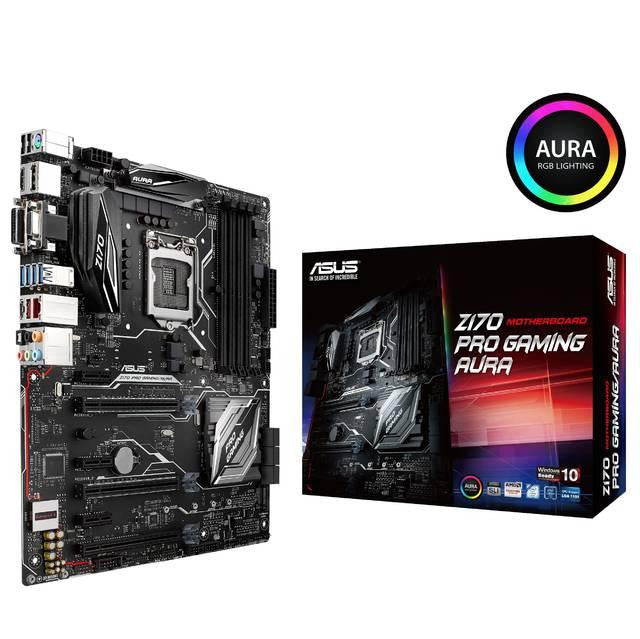 Asus Z170 PRO GAMING-AURA LGA1151- Intel Z170- DDR4- Quad CrossFireX & Quad SLI- SATA3&USB3.1- M.2- A&GbE- ATX Motherboard