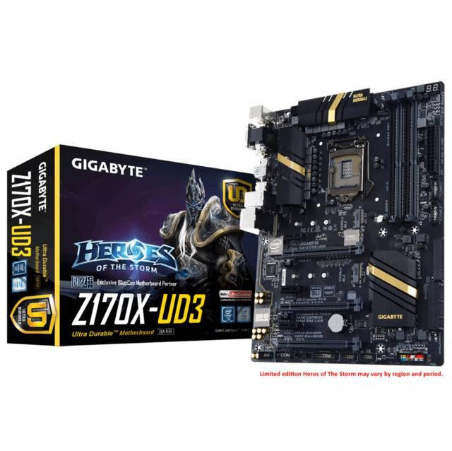 GIGABYTE GA-Z170X-UD3 LGA1151- Intel Z170- DDR4- 3-Way CrossFireX & 2-Way SLI- SATA3&USB3.0- M.2&SATA Express- A&GbE- ATX Motherboard