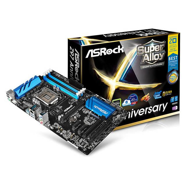 ASRock Z97 ANNIVERSARY LGA1150- Intel Z97- DDR3- SATA3&USB3.0- A&GbE- ATX Motherboard