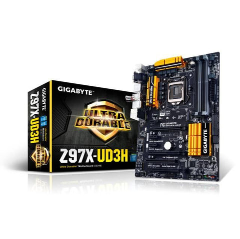 GIGABYTE GA-Z97X-UD3H LGA1150- Intel Z97- DDR3- 3-Way CrossFireX & 2-Way SLI- SATA3&USB3.0- A&GbE- ATX Motherboard