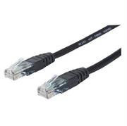 Manhattan 732666 14ft Cat5e UTP Network Cable (Black w- Blue Boot)