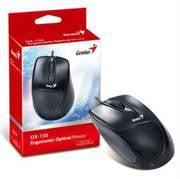 Genius DX-150 Wired USB Optical Ergonomic Mouse (Black)