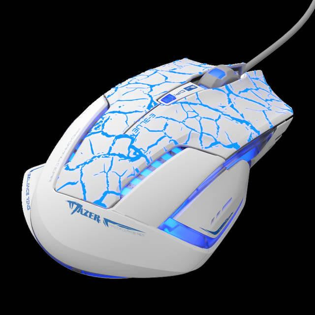 E-BLUE EMS600WHCA-IU Mazer Pro Right Hand Designed Pro-Gaming Mouse (White)