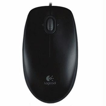 Logitech M100 Wired USB Optical Mouse (Black)