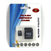 Super Talent 16GB Micro SDHC Memory Card w- Adapter, Retail