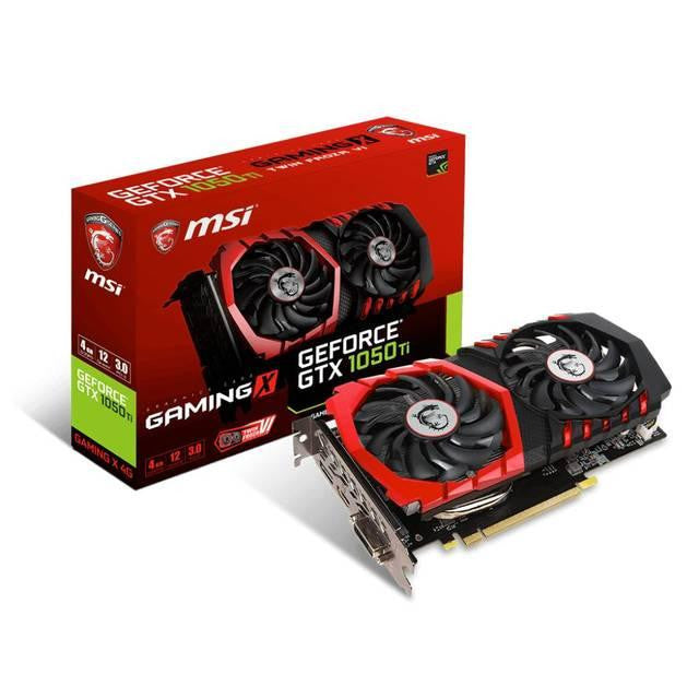 MSI NVIDIA GeForce GTX 1050 TI GAMING X 4GB GDDR5 DVI-HDMI-DisplayPort PCI-Express Video Card