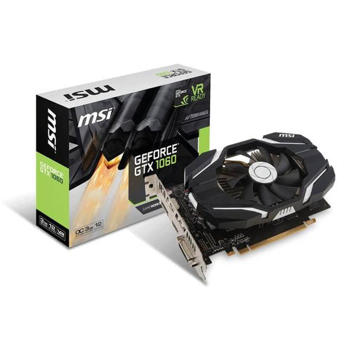 MSI NVIDIA GeForce GTX 1060 OCV1 3GB GDDR5 DVI-HDMI-DisplayPort PCI-Express Video Card