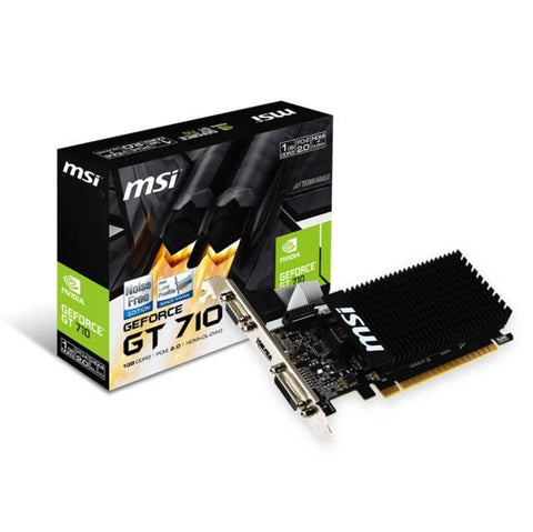 MSI NVIDIA GeForce GT 710 1GB DDR3 VGA-DVI-HDMI Low Profile PCI-Express Video Card