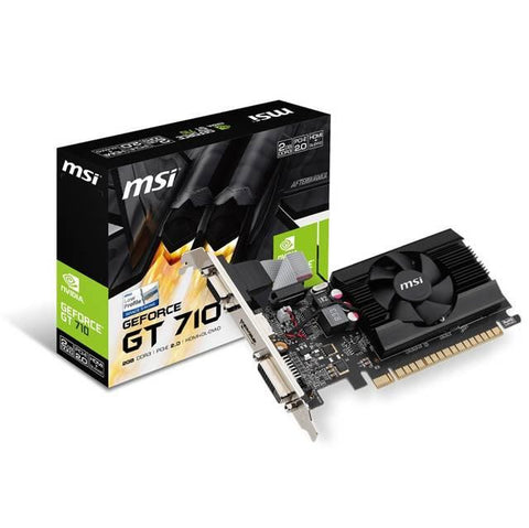 MSI NVIDIA GeForce GT 710 2GB DDR3 VGA-DVI-HDMI Low Profile PCI-Express Video Card