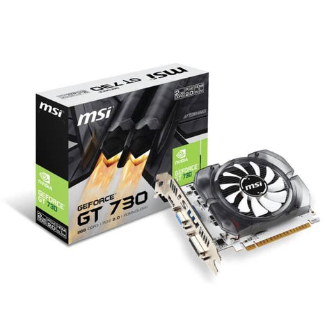 MSI NVIDIA GeForce GT 730 2GB DDR3 VGA-DVI-HDMI PCI-Express Video Card