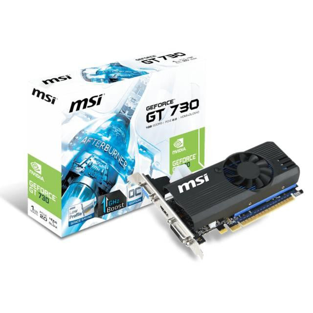 MSI NVIDIA GeForce GT 730 1GB GDDR5 VGA-DVI-HDMI Low Profile PCI-Express Video Card