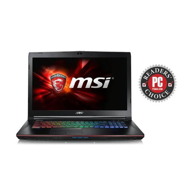 MSI GE72VR APACHE PRO-009 17.3 inch Intel Core i7-6700HQ 2.6GHz- 12GB DDR4- 1TB HDD + 256GB SSD- GTX 1060- DVD&#xB1;RW- USB3.1- Windows 10 Notebook (