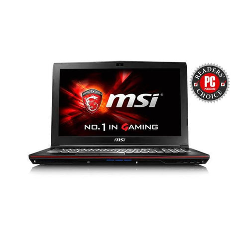 MSI GP62 LEOPARD PRO-1275 15.6 inch Intel Core i7-6700HQ 2.6GHz- 32GB DDR4- 1TB HDD + 256GB SSD- DVD&#xB1;RW- GTX 960M- USB3.0- Windows 10 Notebook (