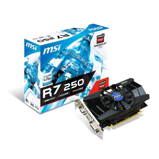 MSI AMD Radeon R7 250 OC 2GB DDR3 VGA-DVI-HDMI PCI-Express Video Card