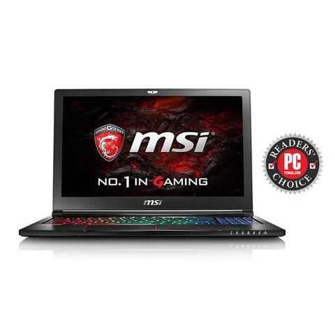 MSI GS63VR STEALTH PRO-034 15.6 inch Intel Core i7-6700HQ 2.6GHz- 16GB DDR4- 1TB HDD + 256GB SSD- GTX 1060- USB3.0- Windows 10 Ultrabook (Alumium Bla