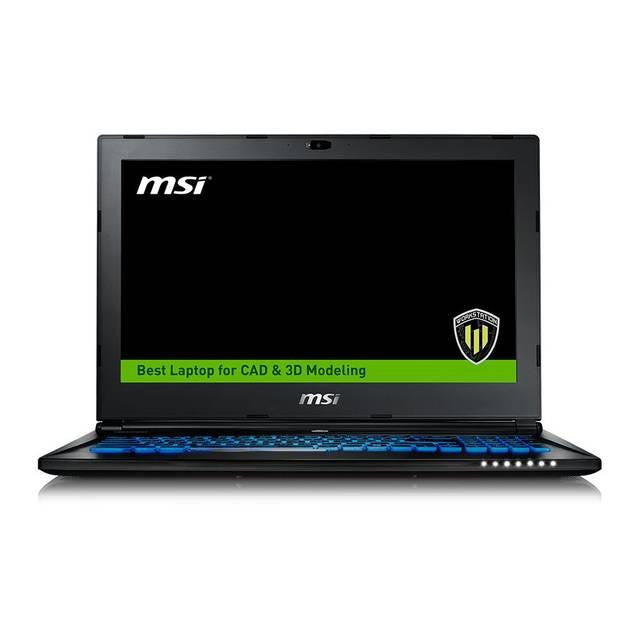 MSI WS60 6QI-246US 15.6 inch Intel Core i7-6700HQ 2.6GHz- 16GB DDR4- 1TB HDD + 128GB SSD- Quadro M1000M- USB3.0- Windows 10 Pro Notebook (Aluminum Bl