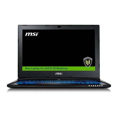 MSI WS60 6QI-246US 15.6 inch Intel Core i7-6700HQ 2.6GHz- 16GB DDR4- 1TB HDD + 128GB SSD- Quadro M1000M- USB3.0- Windows 10 Pro Notebook (Aluminum Bl