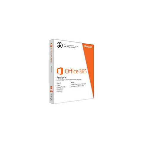 Microsoft Office 365 Personal 32-64-bit English 1 Year Subscription (No Media, 1 License, 1 PC-Mac Installs)