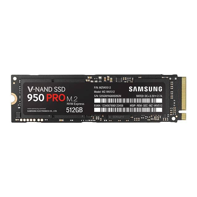 Samsung 950 PRO Series 512GB M.2 PCIe 3.0 x4 Solid State Drive, Retail (V-NAND)