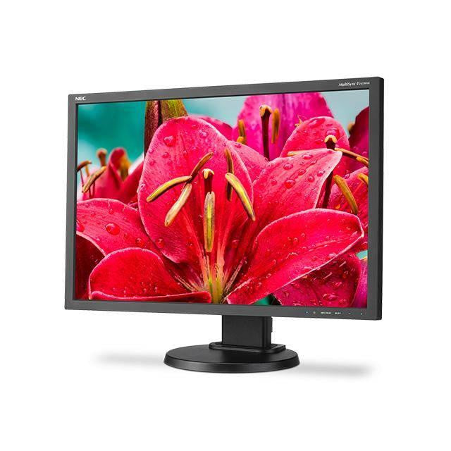 NEC MultiSync E245WMI-BK 24 inch Widescreen 1,000:1 6ms VGA-DVI-DisplayPort LED LCD Monitor, w- Speakers (Black)