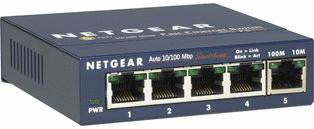 Netgear FS105NA 5-Port 10-100 Mbps Switch (Metal Case)