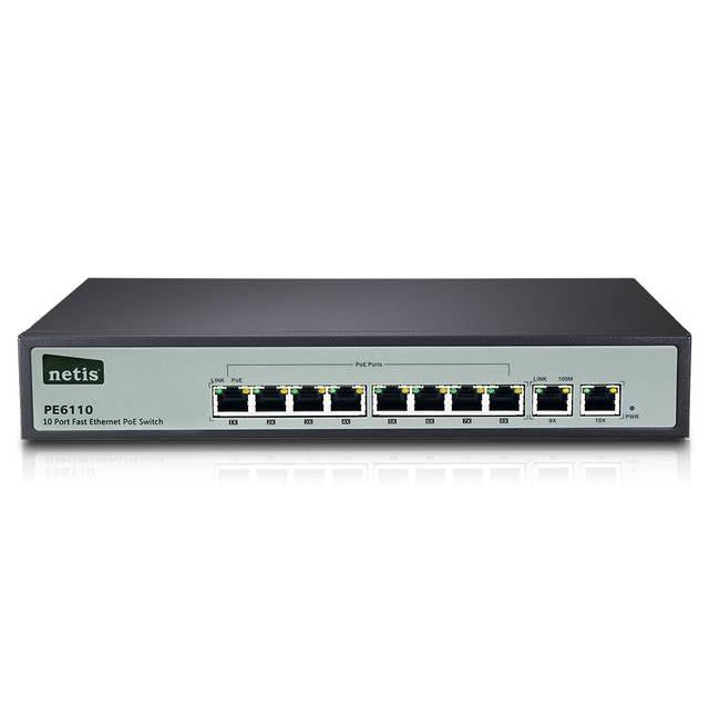 netis PE6110 10-Port Fast Ethernet PoE Switch