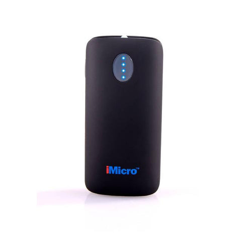 iMicro PB-IM5200B 5200mAh Lithium-ion Battery Power Bank w- Flashlight (Black)