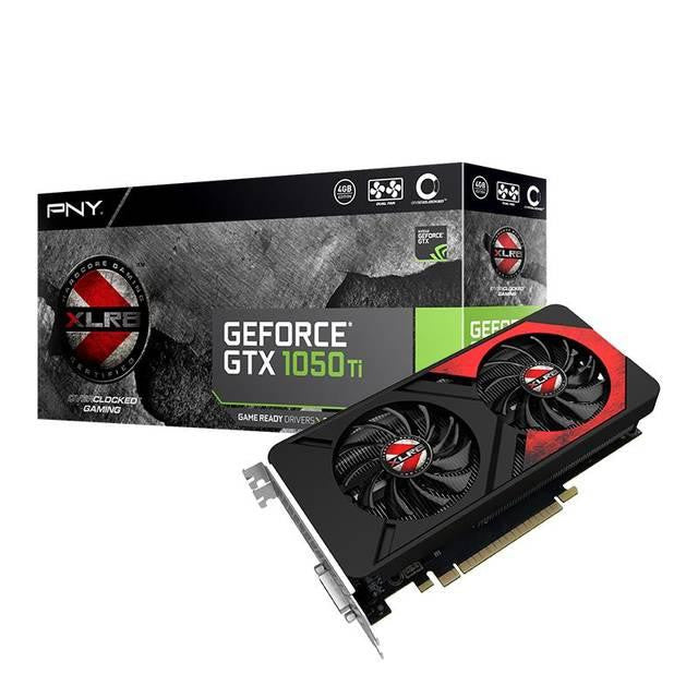 PNY NVIDIA GeForce GTX 1050 Ti XLR8 Gaming Overclocked Edition 4GB GDDR5 DVI-HDMI-3DisplayPort PCI-Express Video Card