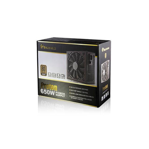 Solid Gear SDGR-650BR 650W 80 PLUS Bronze ATX12V v2.3 & EPS12V v2.91 Power Supply (Black)