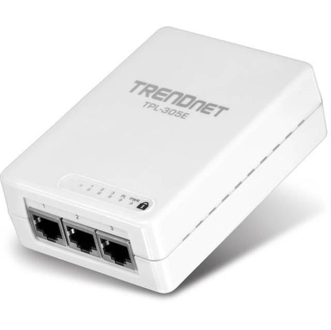 TRENDnet RB-TPL-305E 3-Port 200Mbps Powerline AV Adapter (Refurbished)