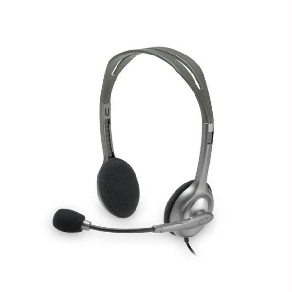 Logitech 981-000214 H110 Wired 3.5mm Stereo Headset w- Microphone