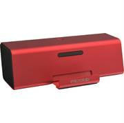 Microlab MD220 Wired 3.5mm Portable Stereo Speaker w- Retractable & Rechargeable & Scratch-Resistant Docking Station (Red)