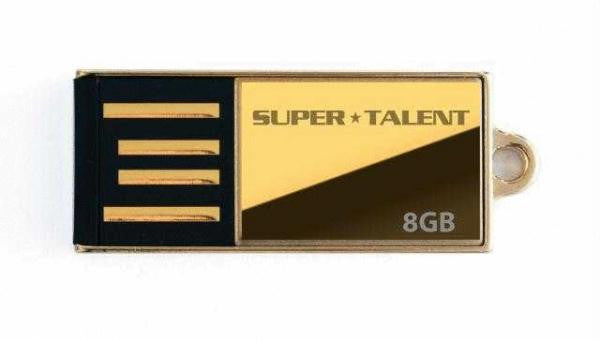 Super Talent Pico-C 8GB Gold Limited Edition USB 2.0 Flash Drive