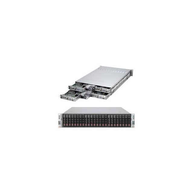 Supermicro SuperServer SYS-2028TR-H72FR Four Node Dual LGA2011 1600W 2U Rackmount Server Barebone System (Black)