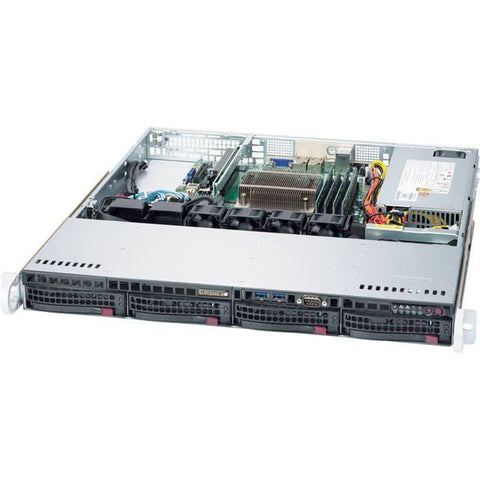 Supermicro SuperServer SYS-5019S-MT LGA1151 350W 1U Rackmount Server Barebone System (Black)